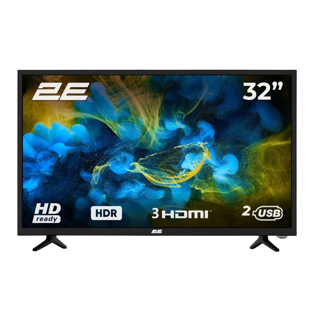Телевизор 32″ 2E LED HD 60Hz Black