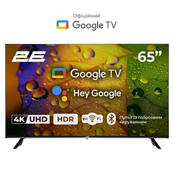 Телевизор 65″ 2E LED 4K 60Hz Smart Google TV Black