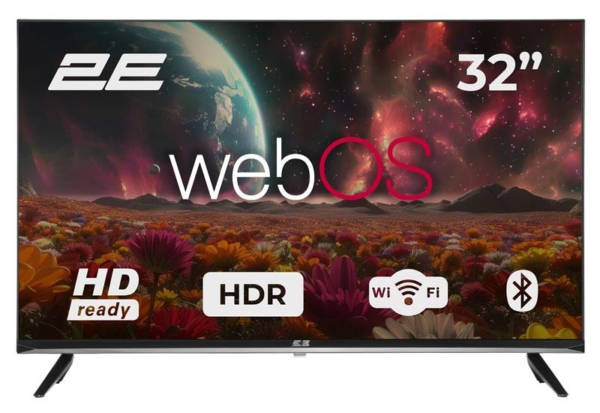Телевизор 32″ 2E LED HD 60Hz Smart WebOS Black