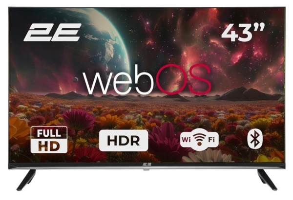 Телевизор 43″ 2E LED FHD 60Hz Smart WebOS Black