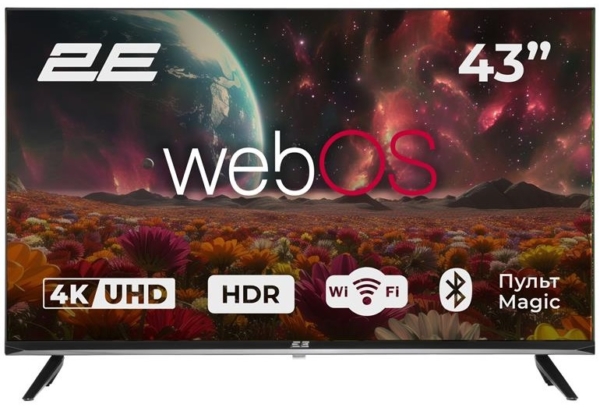 TV Set 43″ 2E LED 4K 60Hz Smart WebOS Black