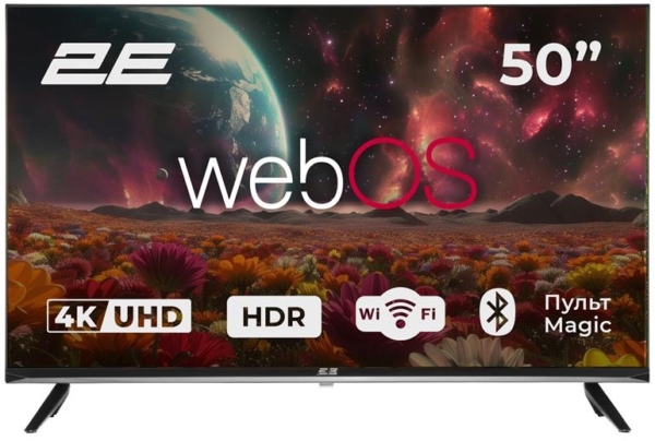 TV Set 50″ 2E LED 4K 60Hz Smart WebOS Black