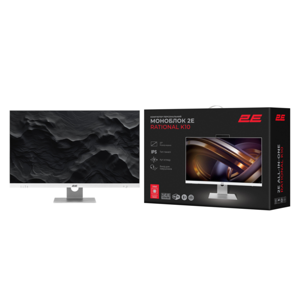 2E All-in One Rational K10 27″ FHD IPS Intel i5-12400, 16Gb, F512GB, UMA, B660, kb+m, FreeDos, white