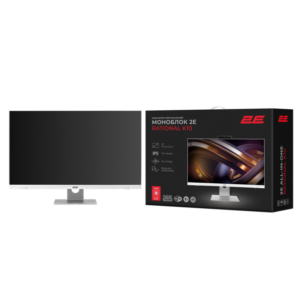 2E All-in One Rational K10 27″ FHD IPS Intel i5-12400, 16Gb, F512GB, UMA, B660, kb+m, FreeDos, white