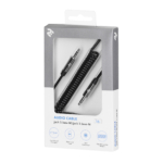 Кабель 2E аудио jack 3.5mm-M Coiled 1.8м Black