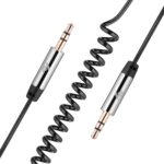 Кабель 2E аудио jack 3.5mm-M Coiled 1.8м Black