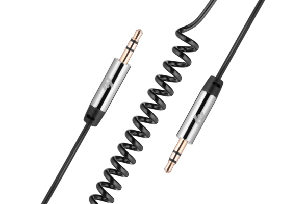 Кабель 2E аудио jack 3.5mm-M Coiled 1.8м Black