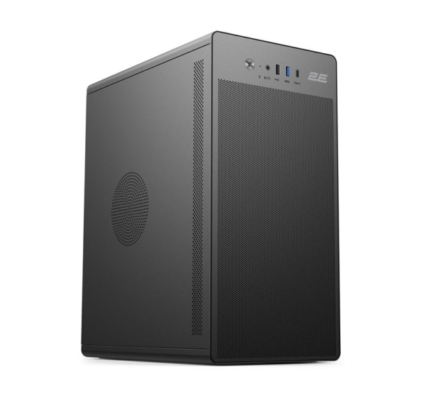 2E-V285B, PC case 2E Credo V285B without PSU, 1xUSB3.0, 1х USB 2.0, 1xUSB Type-C, 1x120mm, VGA 300mm, mATX, black