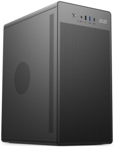 Корпус 2E Credo V285B без БЖ, 1xUSB3.0, 1х USB 2.0, 1xUSB Type-C, 1×120мм, VGA 300мм, mATX, чорний