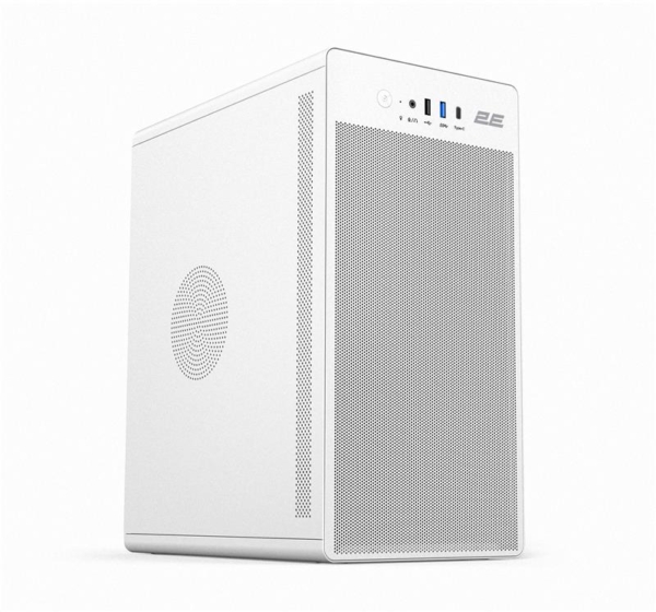 2E-V285W, PC case 2E Credo V285W without PSU, 1xUSB3.0, 1х USB 2.0, 1xUSB Type-C, 1x120mm, VGA 300mm, mATX, white