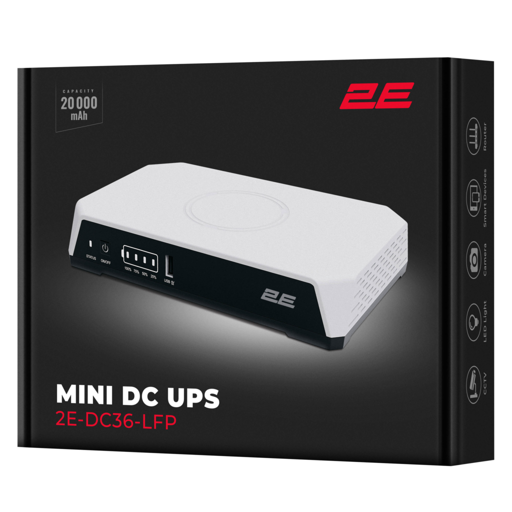 2E Mini DC UPS 36w, LFP