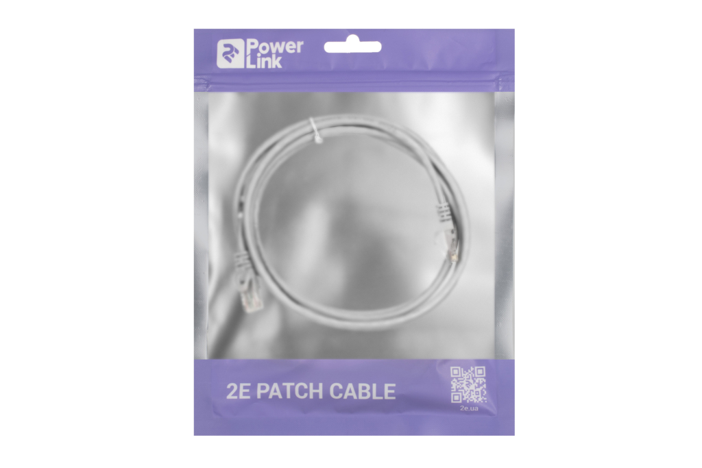 Патч-корд 2E САТ 5e, UTP, 2м, 26AWG, RJ45, 7/0.16, CCA, PVC, серый