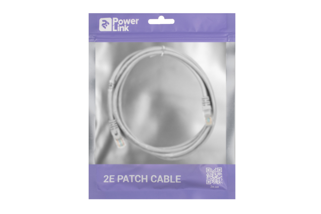 Патч-корд 2E САТ 5e, UTP, 2м, 26AWG, RJ45, 7/0.16, Cu, PVC, серый