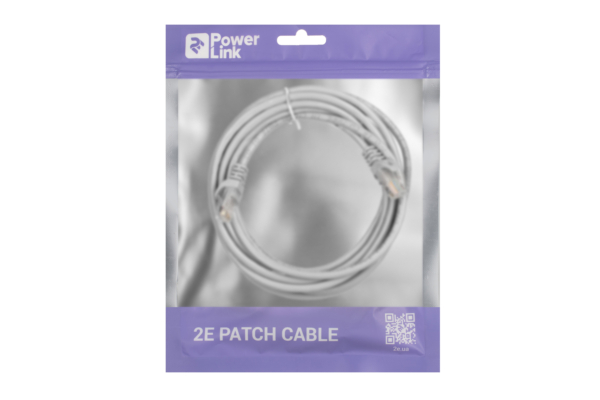 Patch Cable 2E Cat 5e, UTP, RJ45, 26AWG, 7/0.16 Cu, 3.50 m, PVC, Grey