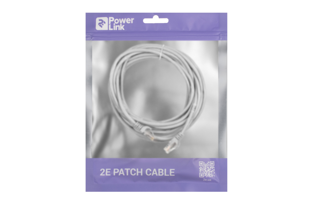 2E Патч-корд САТ 5e, UTP, 6м, 26AWG, RJ45, 7/0.16, Cu, PVC, сірий