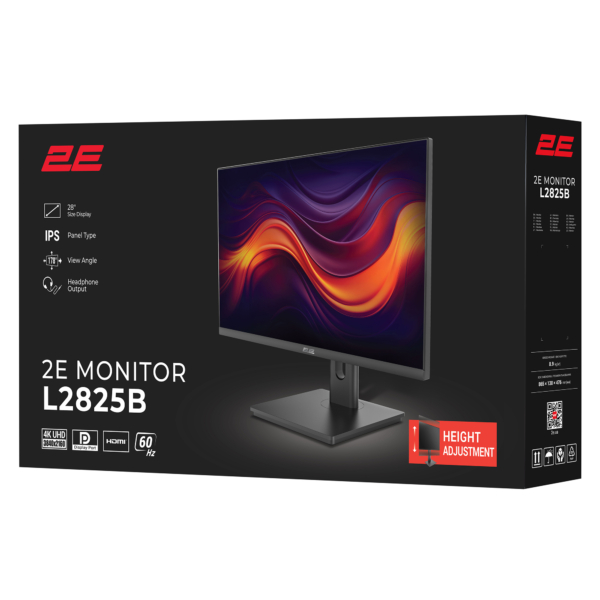 Monitor 2E 28″ L2825B 2xHDMI, DP, IPS, 84%NTSC, 3840×2160, HAS