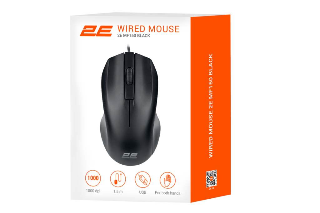 Mouse 2E MF150, USB-A, black
