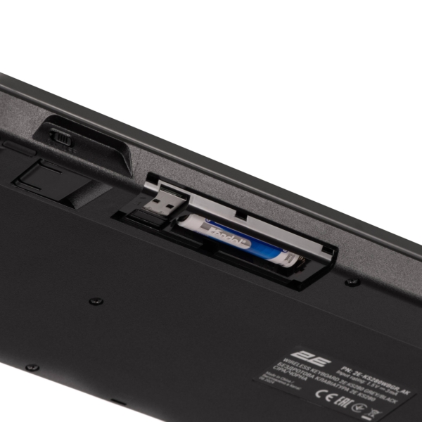 2E Keyboard membrane KS280 120key, WL/BT, EN/UK/RU, silent, black-grey