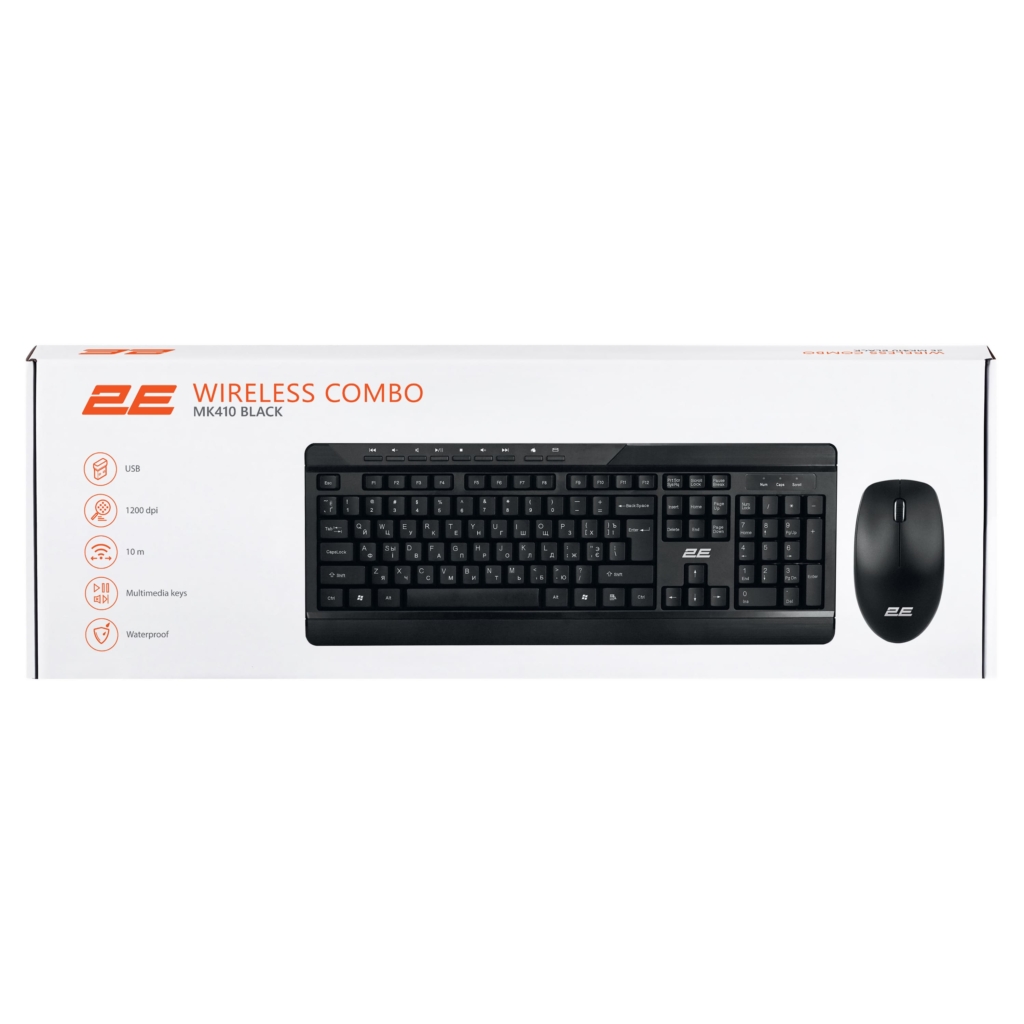 2E Combo keyboard and mouse MK410 WL, EN/UK/RU, black
