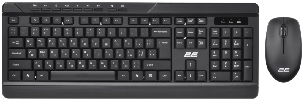 2E Combo keyboard and mouse MK410 WL, EN/UK/RU, black