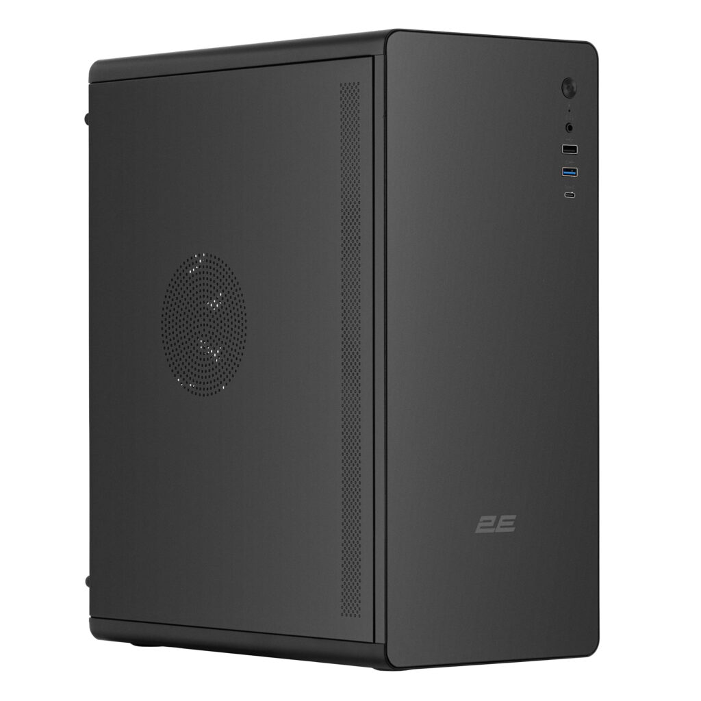 Корпус 2E Credo V500B без БЖ, 1xUSB3.0, 1х USB 2.0, 1xUSB Type-C, 1×120мм, VGA 310мм, ATX, чорний