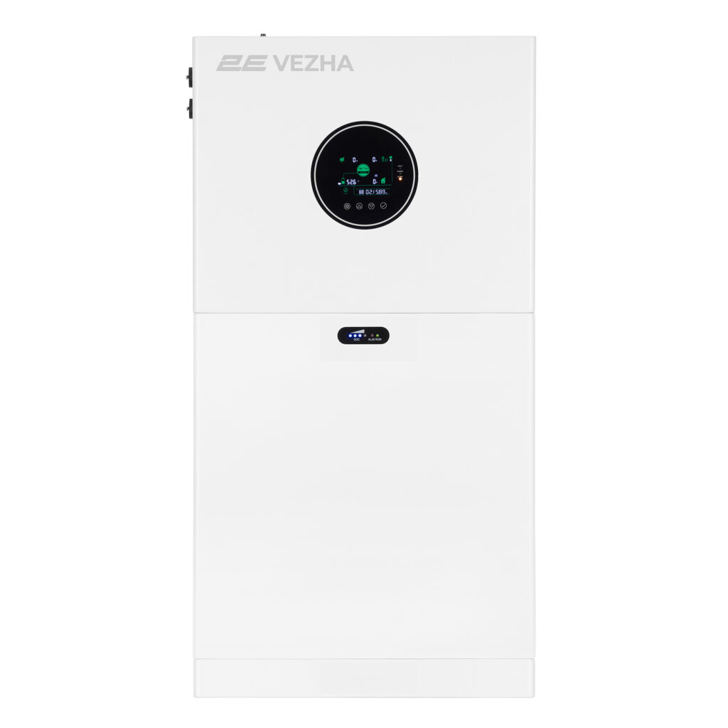 Система резервного питания 2E PowerWall Vezha, 5000 Вт, 5.12 кВт/ч, MPPT 5.5 кВт, WiFi, расширение емкости, параллельное подключение