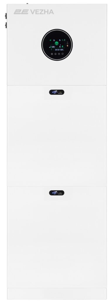 Система резервного живлення 2E PowerWall Vezha, 5000 Вт, 10.24 кВт/год, MPPT 5.5 кВт, WiFi, розширення ємності, паралельне підключення