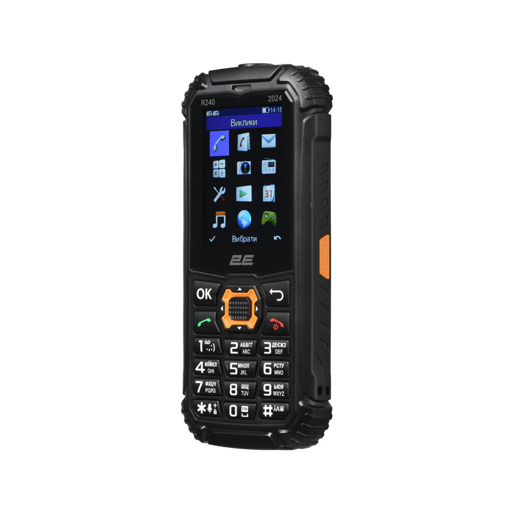 Mobile phone 2E R240 2025 2.4″ 2SIM, 2500mAh, Black