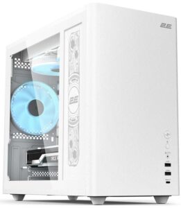 Корпус 2E Credo Plus V350WG без БЖ, 1xUSB3.0, 1х USB 2.0, 1xUSB Type-C, 3×120мм, VGA 350мм, LCS ready, TG Side Panel, mATX, білий