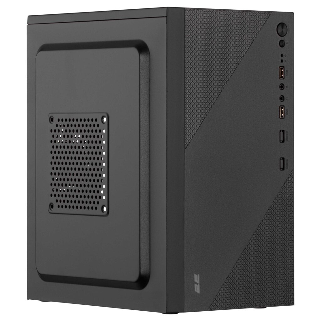 2E PC case TeamX TMX04 with 2E ATX500W, 2xUSB3.0, 1x80mm, VGA 220mm, mATX, black