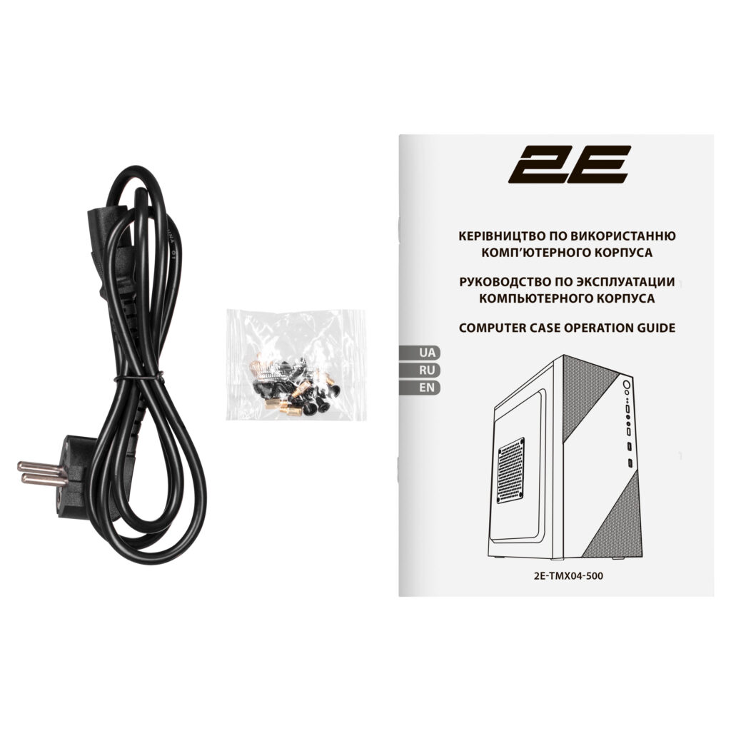 2E PC case TeamX TMX04 with 2E ATX500W, 2xUSB3.0, 1x80mm, VGA 220mm, mATX, black