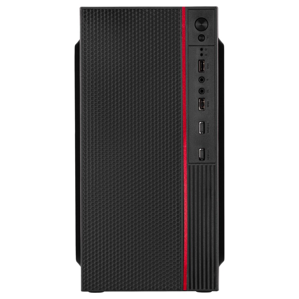 Корпус 2E TeamX TMX03 с БП 2E ATX500W, 2xUSB3.0, 1×80мм, VGA 220мм, mATX, чёрный