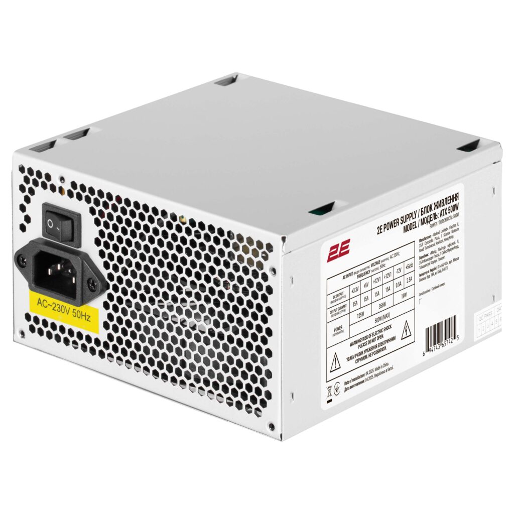 Корпус 2E TeamX TMX03 с БП 2E ATX500W, 2xUSB3.0, 1×80мм, VGA 220мм, mATX, чёрный