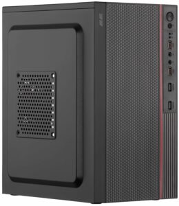 Корпус 2E TeamX TMX03 с БП 2E ATX500W, 2xUSB3.0, 1×80мм, VGA 220мм, mATX, чёрный
