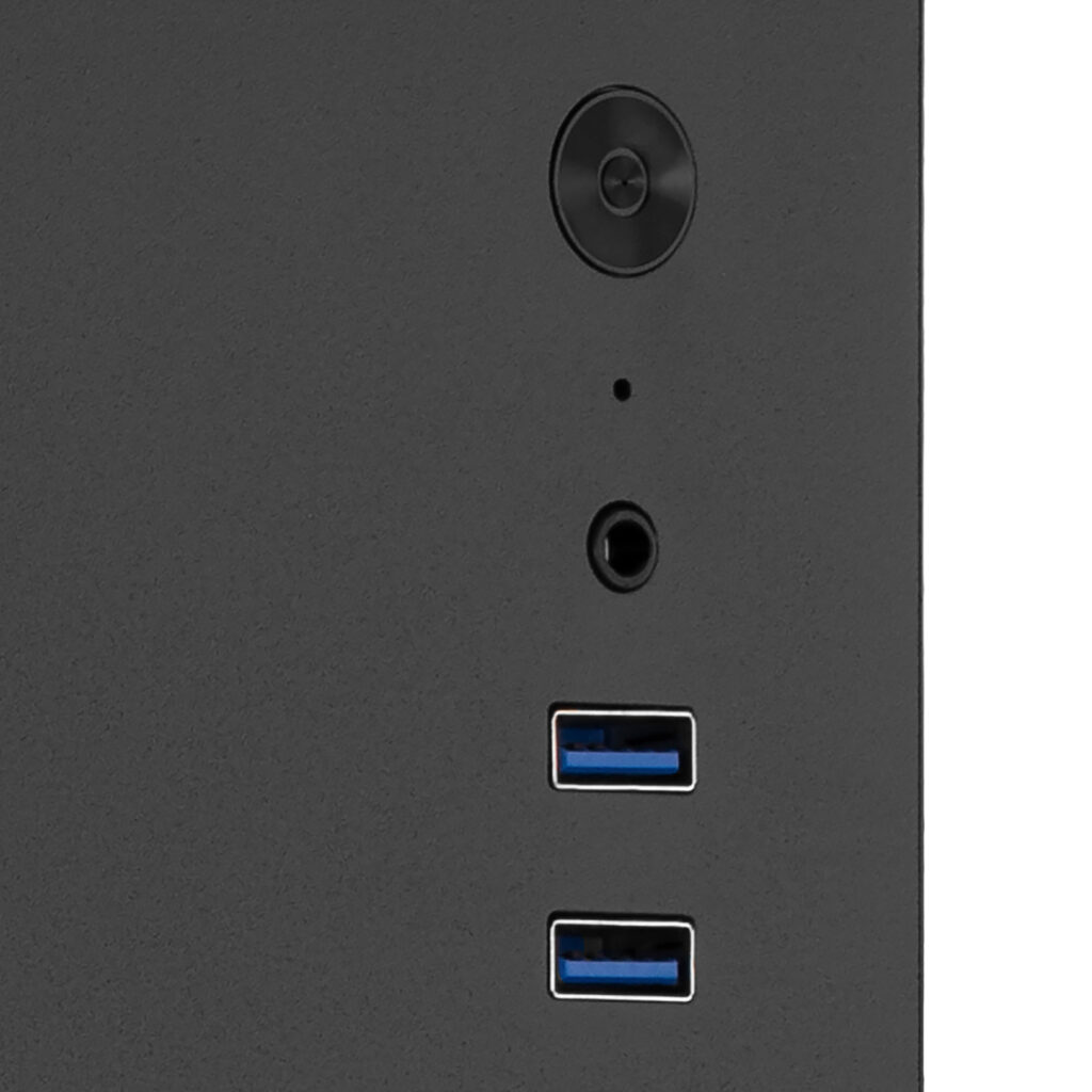 Корпус 2E Credo V200B без БП, 2xUSB3.0, 1×80мм, VGA 250мм, mATX, чёрный