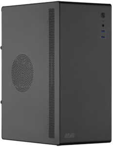 Корпус 2E Credo V200B без БП, 2xUSB3.0, 1×80мм, VGA 250мм, mATX, чёрный