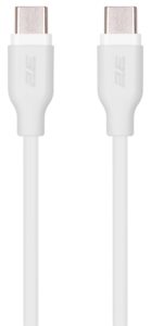 Кабель 2E USB-C – USB-C, Glow, 60W, 1m, white