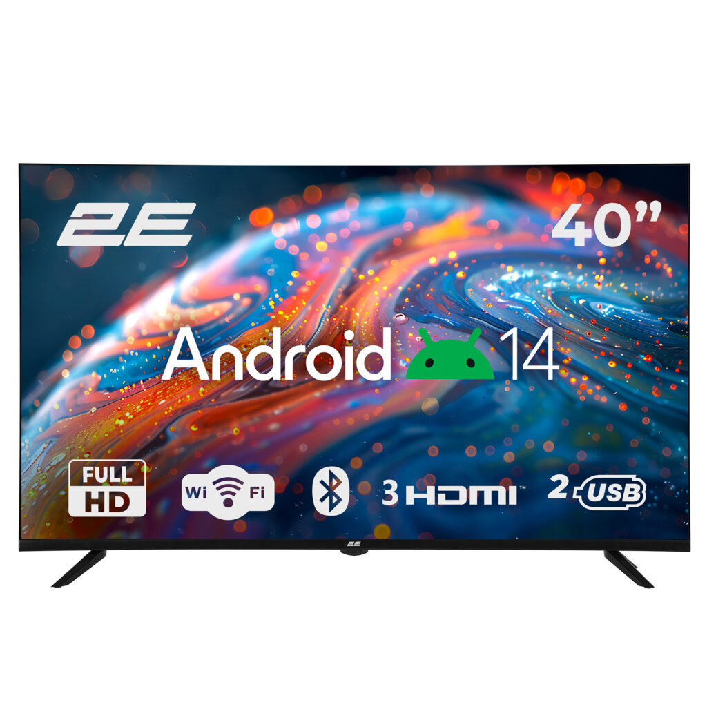 Телевизор 40″ 2E LED FHD 60Hz Smart Android Black