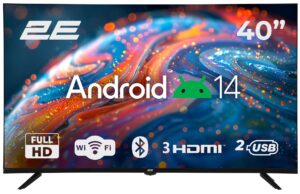 Телевизор 40″ 2E LED FHD 60Hz Smart Android Black