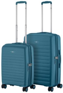 Набор чемоданов 2E, Aero, полипропилен, (M+S), TSA, 4 колеса, EXP, синий