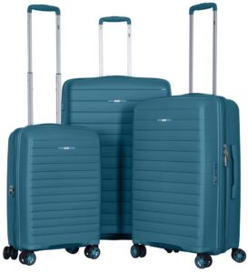 Набор чемоданов 2E, Aero, полипропилен, (L+M+S), TSA, 4 колеса, EXP, синий