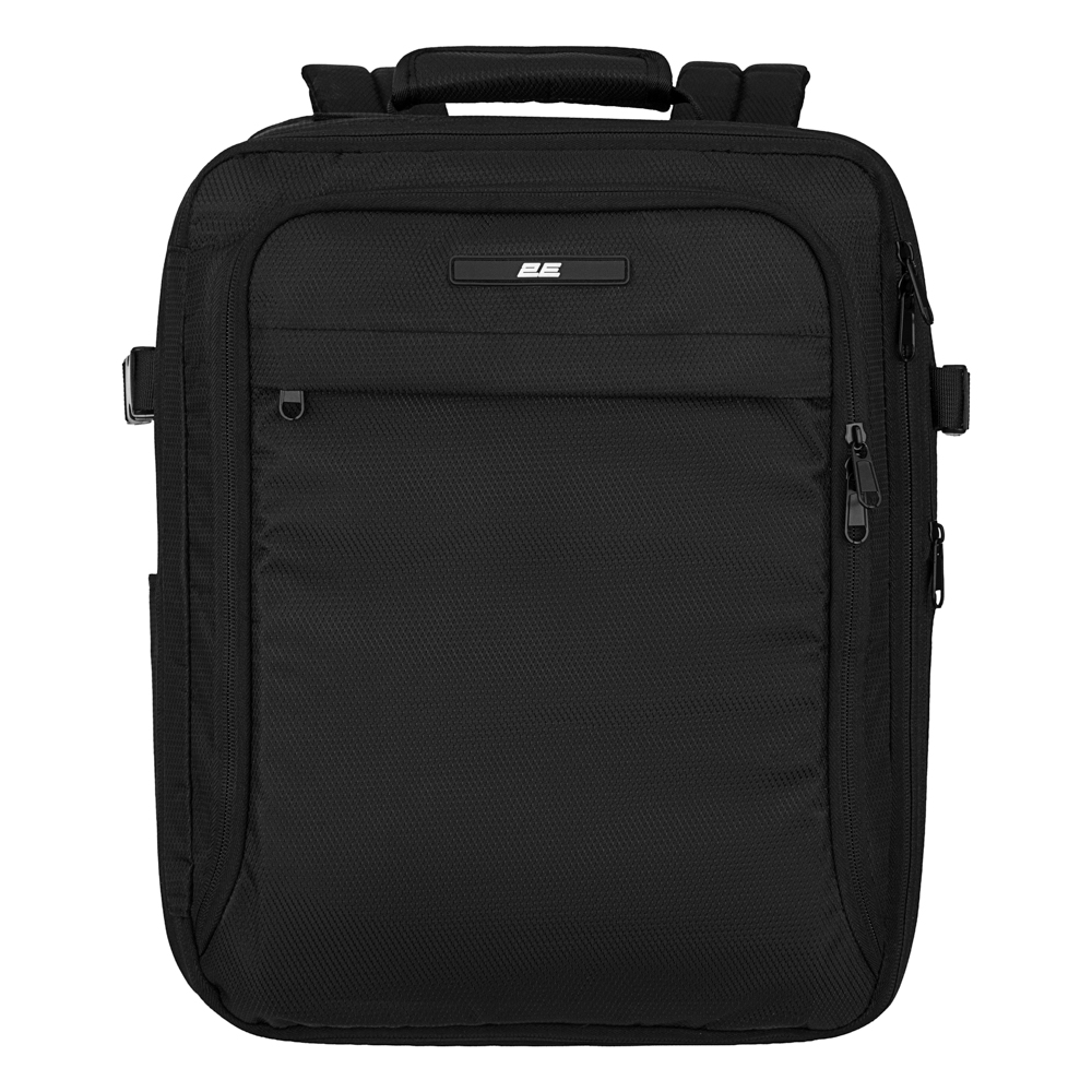 2E Suitcase set, Trek, (L+M+S), TSA, 4 wheels, + 3 Cabin backpacks (2E-BPET-CABIN-BK), polyester, black