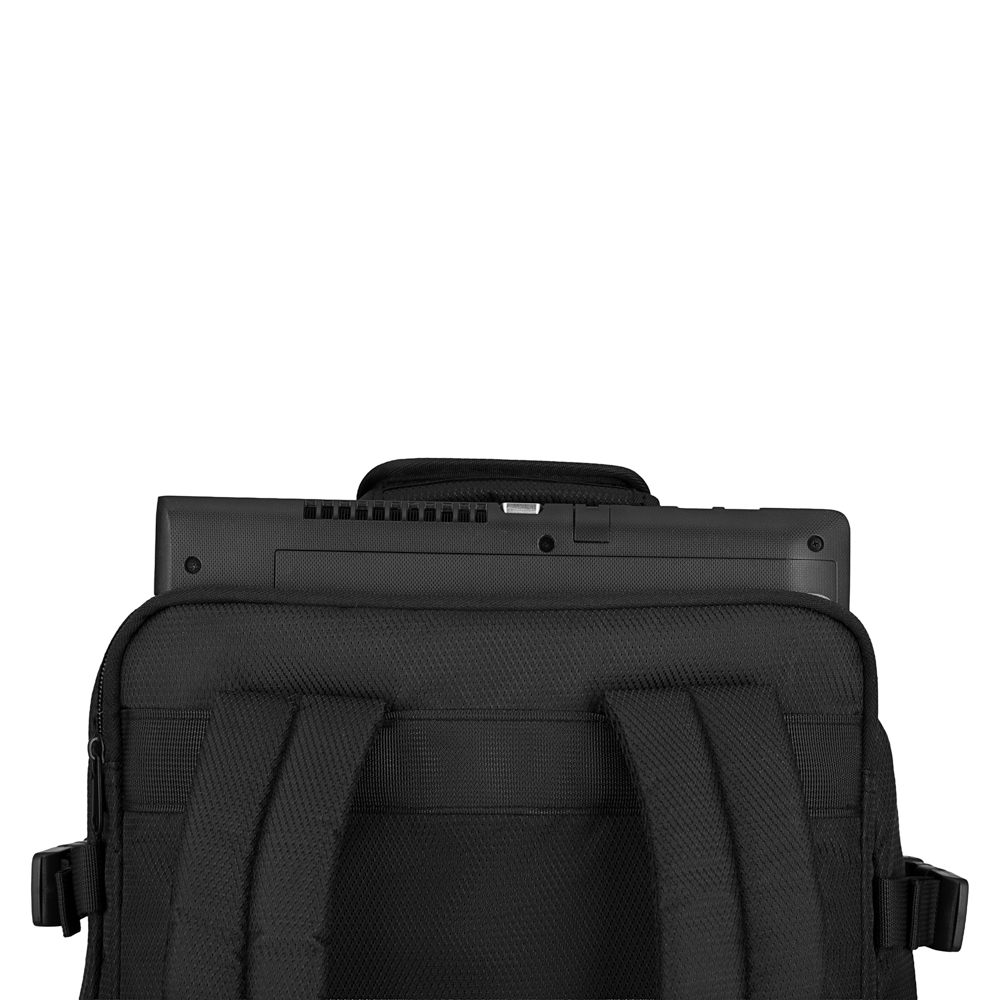 2E Suitcase set, Trek, (L+M+S), TSA, 4 wheels, + 3 Cabin backpacks (2E-BPET-CABIN-BK), polyester, black