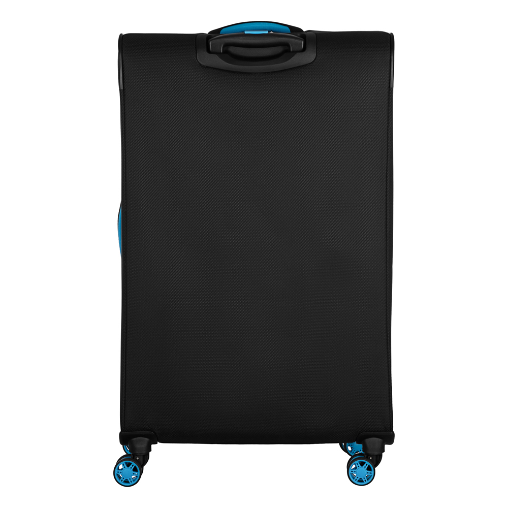 2E Suitcase Large, Trek, polyester, 97/117L, TSA, 4 wheels, EXP, black