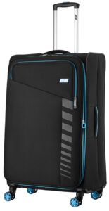 2E Suitcase Large, Trek, polyester, 97/117L, TSA, 4 wheels, EXP, black