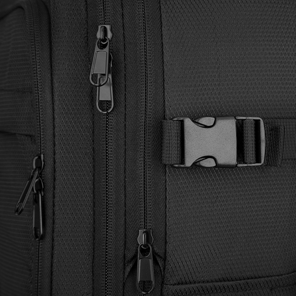 Рюкзак дорожній 2Е Trek, Cabin size, поліестр, EXP, 17/23л, з відсіком для ноутбука 16″, чорний