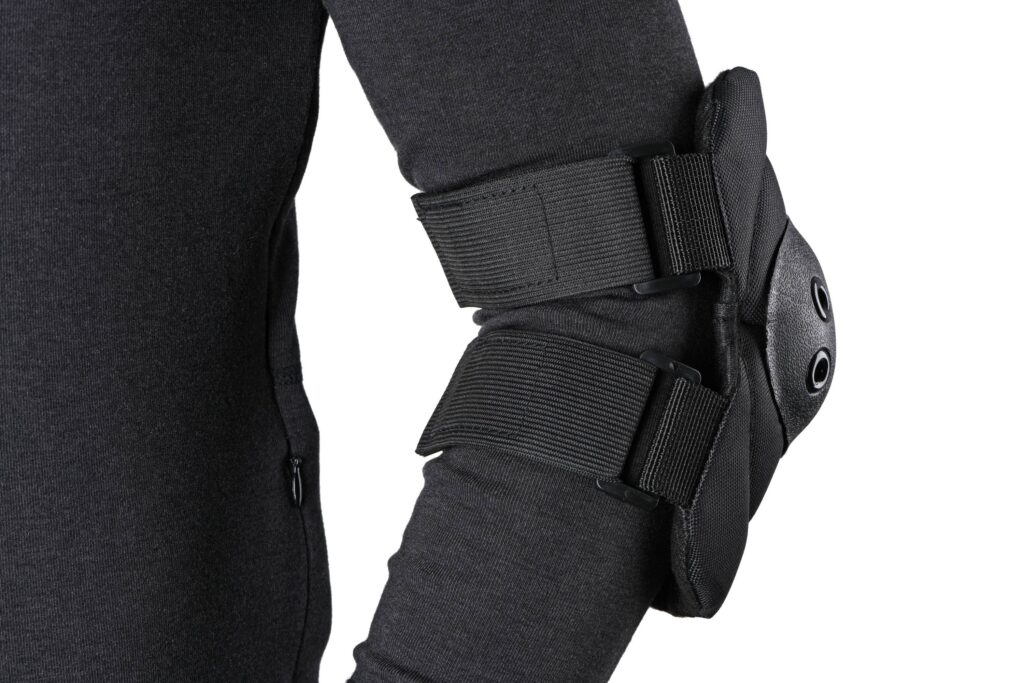 2E Military knee and elbow pads set, Black, 2E-MILKNAELPADS-SET-BK