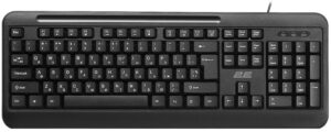 Клавиатура мембранная 2E KM1040 104key, USB-A, EN/UK/RU, чёрный