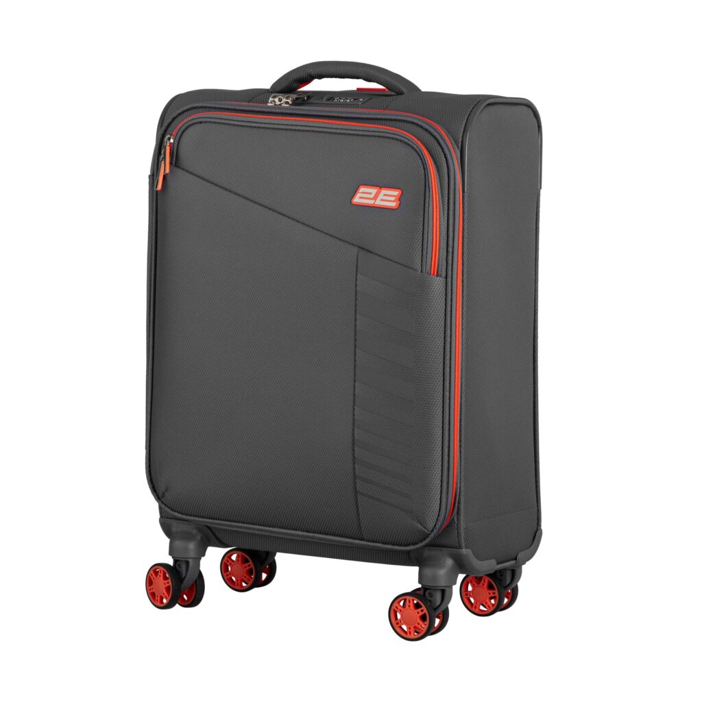 2E Suitcase set, Trek, (L+M+S), TSA, 4 wheels, + 3 Cabin backpacks (2E-BPET-CABIN-GR), polyester, grey