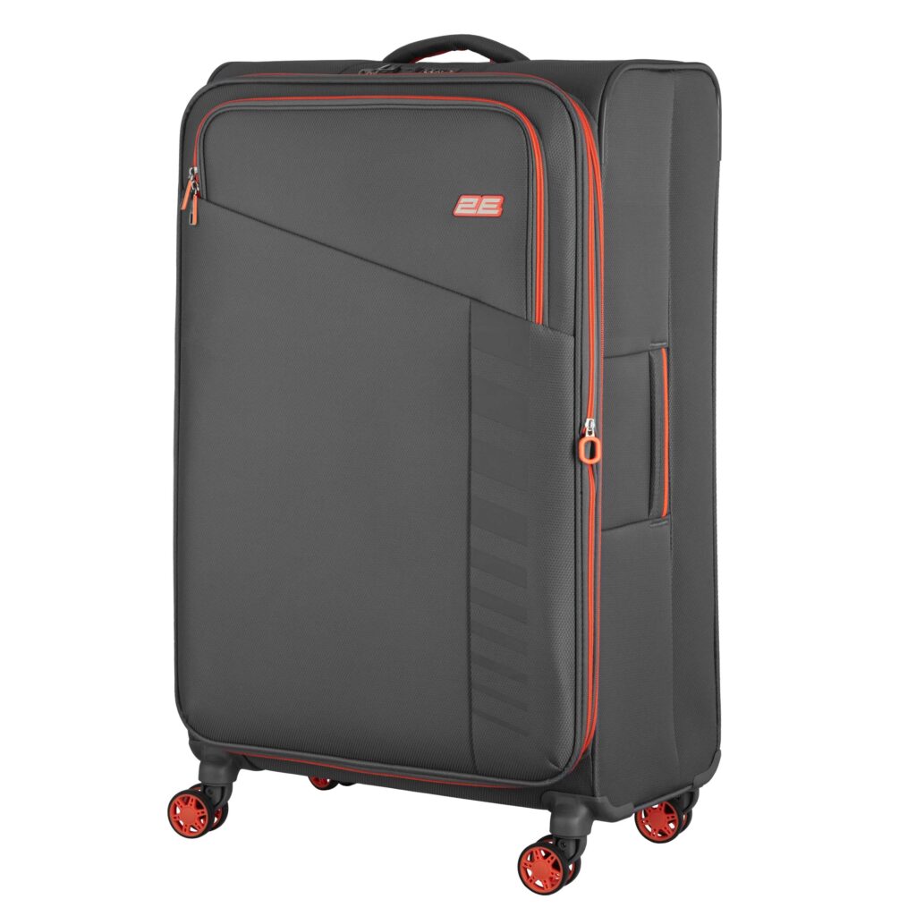 2E Suitcase set, Trek, (L+M+S), TSA, 4 wheels, + 3 Cabin backpacks (2E-BPET-CABIN-GR), polyester, grey